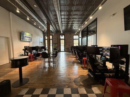 One wing of simulators.