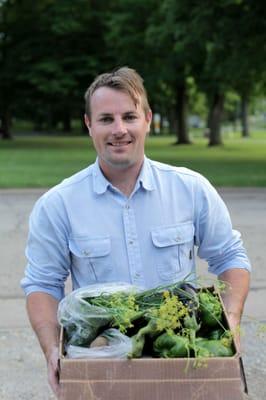 Farmer Delivering online order