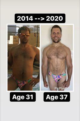Here is coach Michael's progress photos! He not just the founder of whole body solutions - he's a member too.