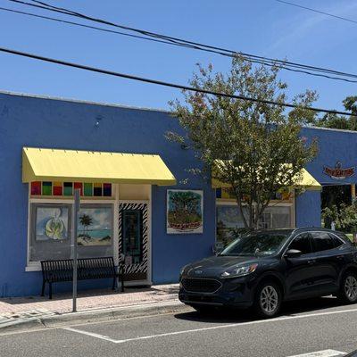 Outside of the art gallery