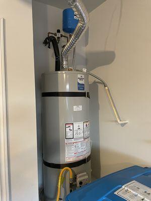 New water heater installation