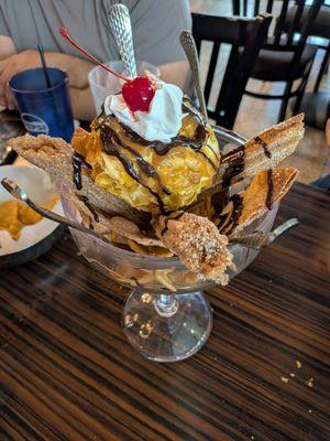 The dessert (some of the chips were a bit stale)