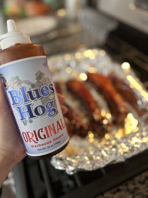 We made pork belly with this