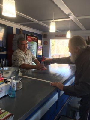 Inside the bar, so many choices!