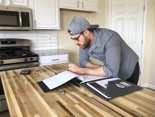 Going over some final details.