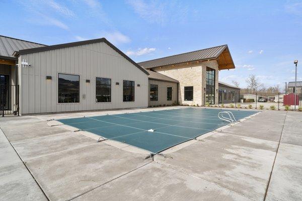 New pool patio (covered in the Winter)