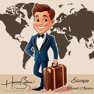 "Harvey Suitcase" the birth of our Agency. Once we birthed Harvey, we knew we had the right Luxury Travel Concierge to meet your needs.