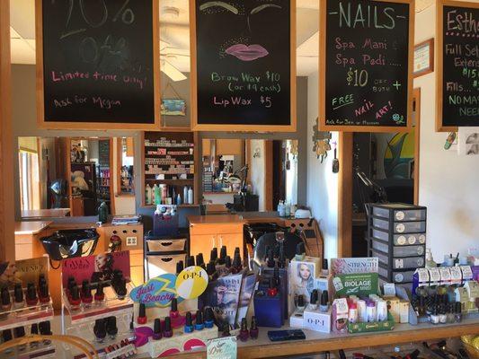Tons of nail products at Electric Beach. Today I bought OPI nail polishes.