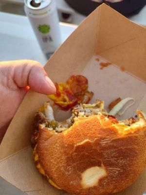 For being a sports facility, this was a delicious hamburger