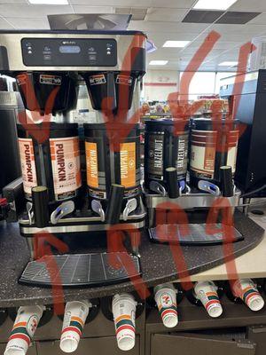 Empty coffee machine