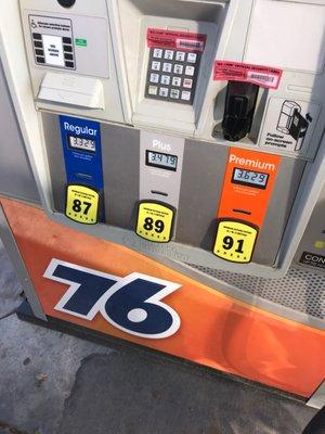 Pump and fuel prices