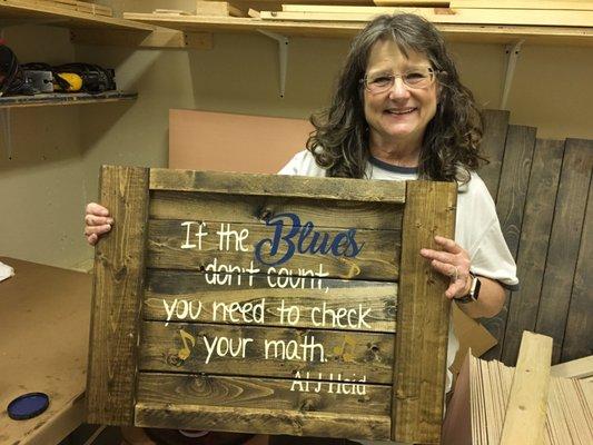 Original quote on a tray.