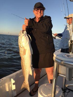 First Redfish for Vicky