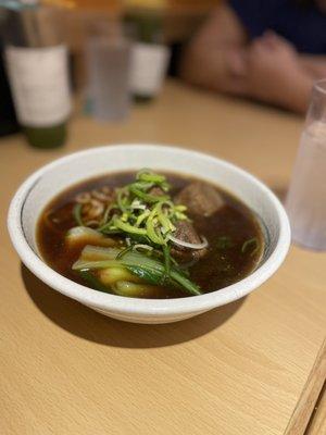 Beef Noodle combo with beef and tendon (served on the side)