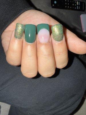 French tip is too big the nails itself are too fat...Helen doesn't take her time...it's like she's always in a rush