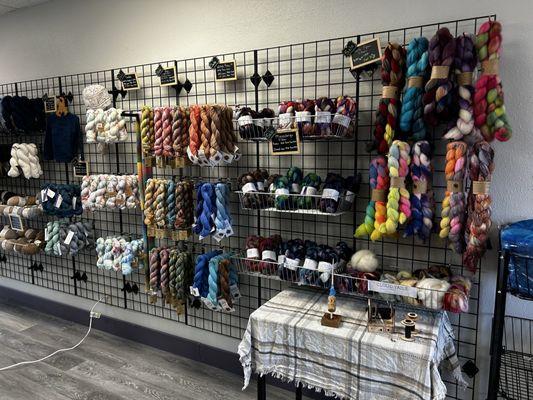 Malabrigo yarn, as well as Arucania Yarns!