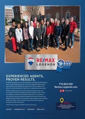 RE/MAX Legends chosen for Best of Gwinnett~Top Agents