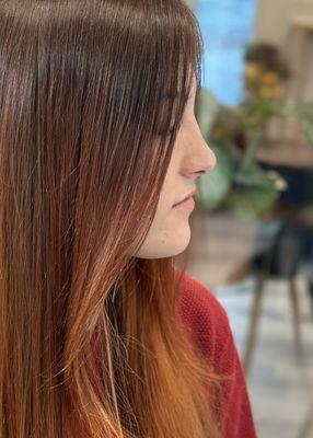 Copper balayage