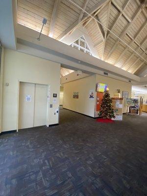 2nd level elevator landing area, Broward Imperial Point Library