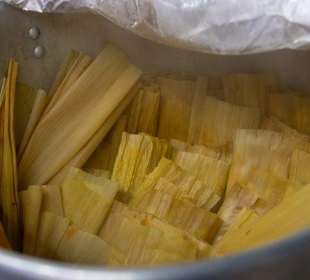 Red and green tamales