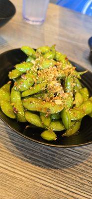 Spicy Garlic Edamame