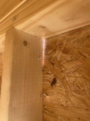 The plywood joints are supposed to be tight for maximum Insulation rating