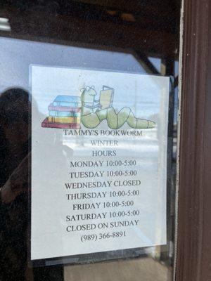 Store hours!