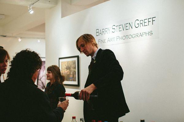 Honored guest Robert Farber at my Artist Reception in NYC.