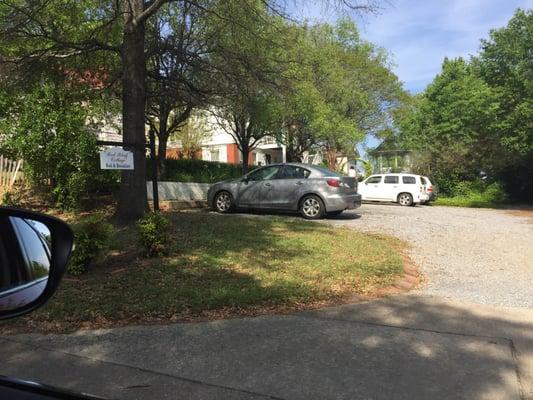 Private parking in back