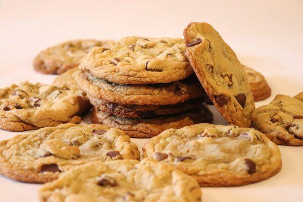 Made from scratch amazing chocolate chip cookies! Try as a cookie sundae!