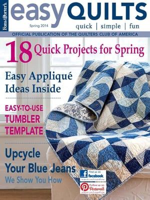 Diane'Selman's machine quilting on cover of National quilting magazine