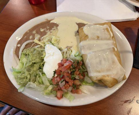 Lunch Beef chimichanga