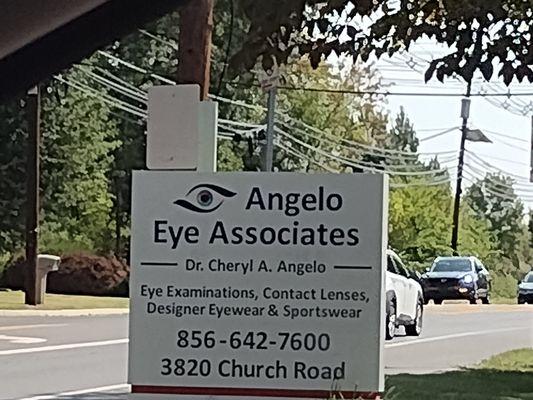 The marque for Angelo Eye Associates Attn: Dr. Cheryl A. Angelo