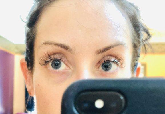 'daytime' lash extensions already 10 days old