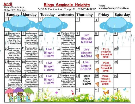 April 2016 Calendar