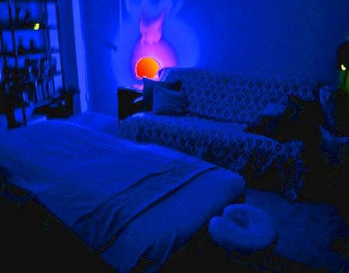 blue lights decore