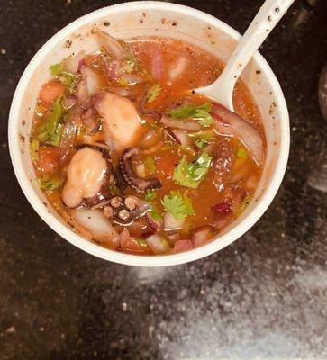 Shrimp/octopus mixed cocktail