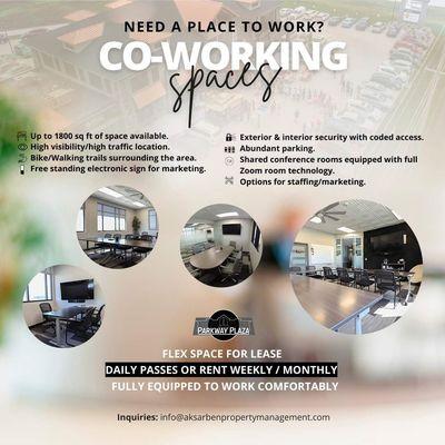 shared spaces and services available!!