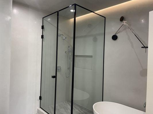 Custom shower door