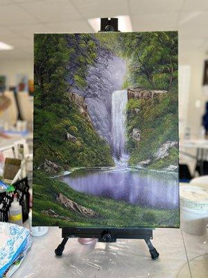 Just one of the beautiful paintings we teach people to do here at the pieces