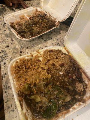Drowned rice and cabbage