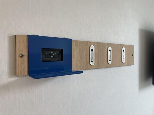 Hooks and charging station