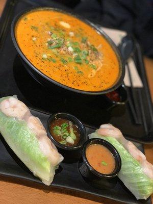 KA-POON with spring rolls. DROOLING INTENSIFIES