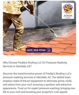 Power washing and roofing photos for advertising