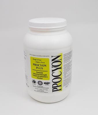 Procyon Plus is non-toxic, soap free, fragrance free, carpet cleaner. Safe for humans and pet. For people with asthma and allergies.