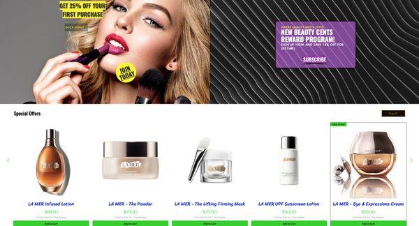 Beauty Cents - E-commerce Integration - All work is respectively done by me.