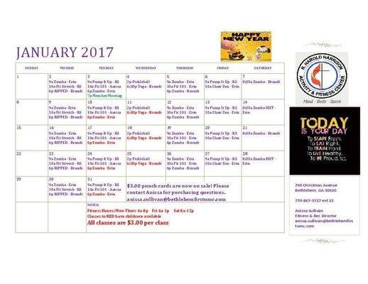 January 2017 Calendar