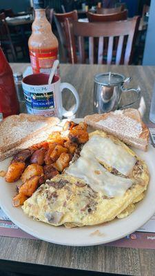 Philly cheese steak omelette