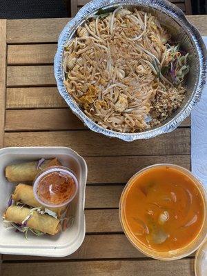 Pad Thai. Tom yum. Egg rolls.