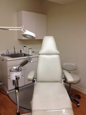 Treatment area is clinical and comfortable